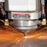 Laser cutting steel sheet