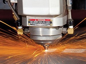 Laser cutting steel sheet