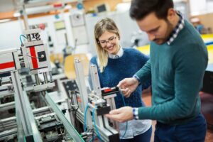 Engineers working on a project