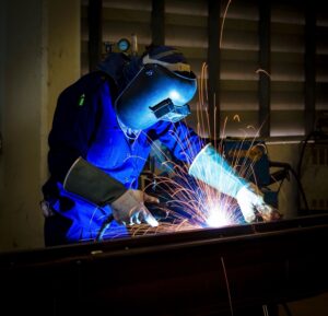 Welder performing Mig Welding